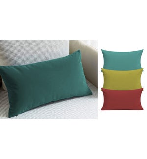 Layla velvet cushion  invisible zipper 12X18 ASST. 12/B