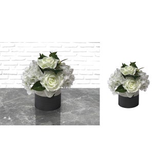 Fabric White Flower Ceramic Pot 21x24 - 6B