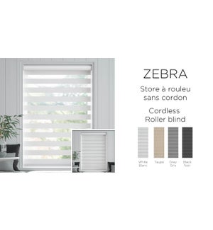 zebra Cordless-White-27x84-BLIND 4/B