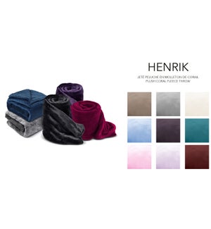 HENRIK plush coral fleece blanket  Sld 80x90 12/b