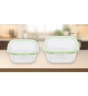 GLASS FOOD CONTAINER SQUARE 520ml/17.6oz