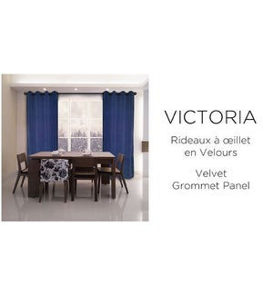Victoria 1 pc velvet-ASSORTED-52x63-GROMMET PANEL 12B