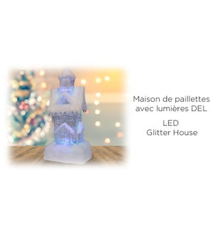 Glitter House LED Colour Changing - H25.5CM -8B