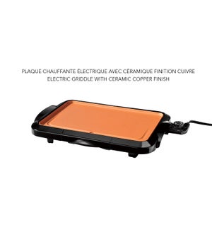 HEALTHY ELECTRIC GRIDDLE WITH CERAMIC COPPER FINISH 4/B