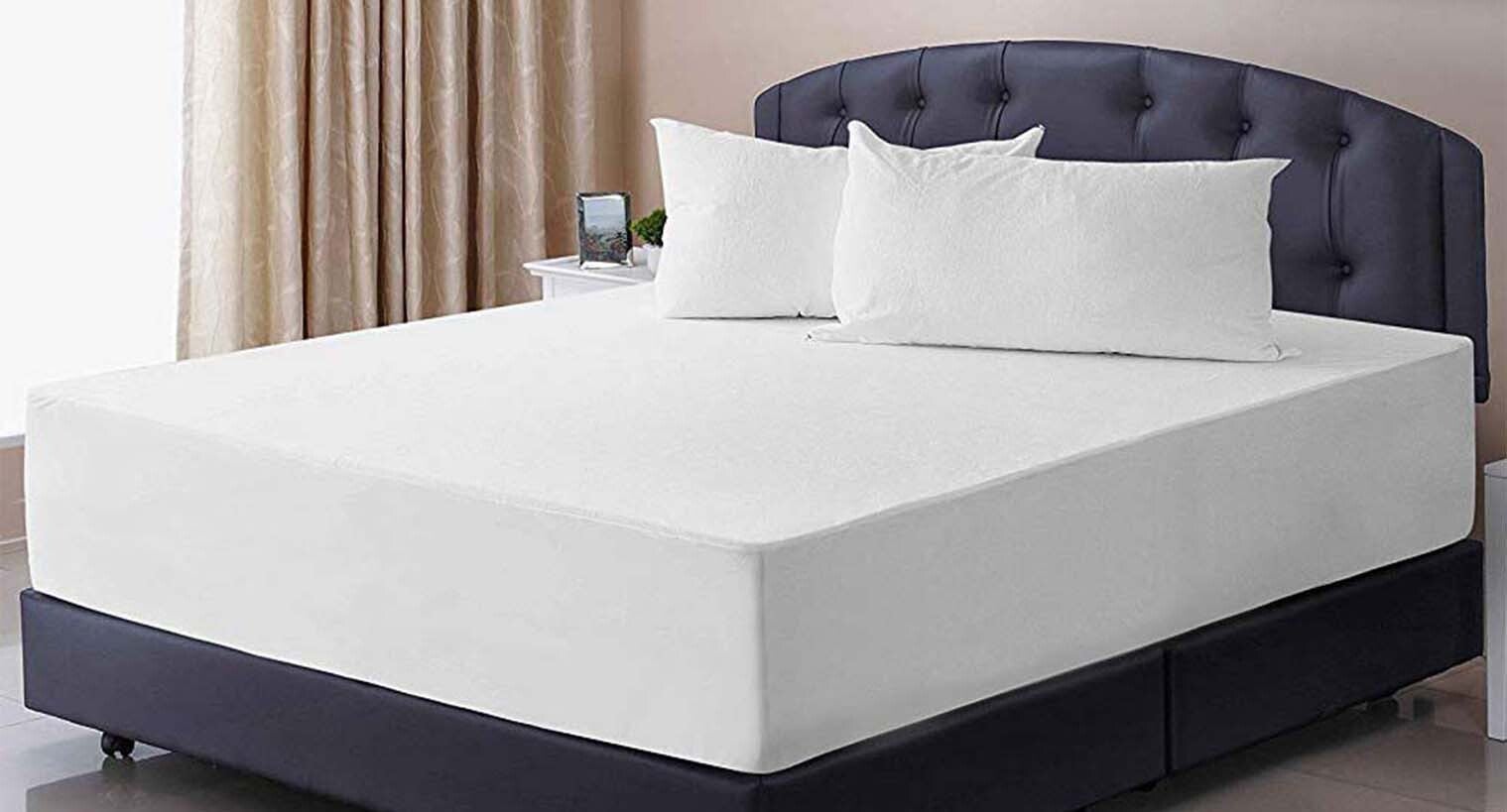 KNIT WATERPROOF-White-King-MATRS PROT 6/B - mattress protectors