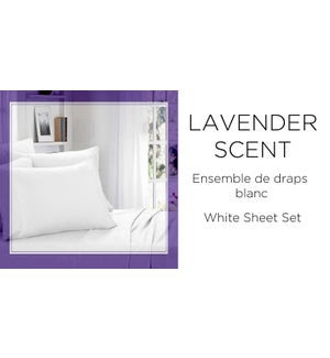 LAVENDER SCENTED-White-queen-Sheet Set 4/b