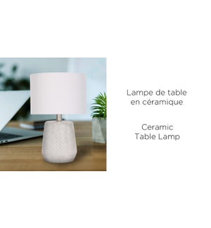 Ceramic Table Lamp Lined - 23x23x40 -4B