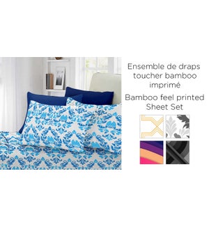 MF BAMBOO FEEL 2100 PRINTED-ASSORTED-Queen-Sheet Set