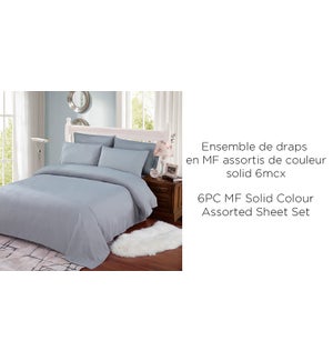 6PC MF SOLID COLOR-ASSORTED-Full-Sheet Set 10/b