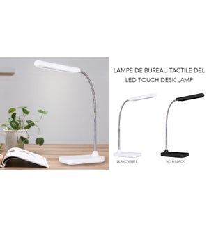 LED Touch Desk Lamp ASS Blk/Whi - 8B