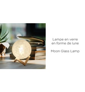 Moon Glass Lamp  - 15x15x18-8B