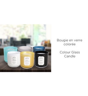 Colour Glass Candle Asst - 10x10 - 12B