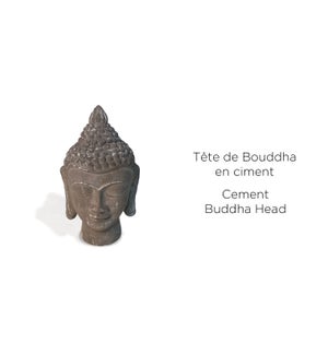 Cement Buddha Head 10.5x10x17 - 8B