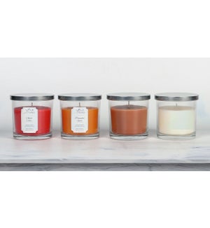 1 Wick Candle W/ Cover - Fall Fragrances 10.5x10.2 -12B