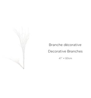 Decorative Branche Bundle - 120CM - Wood White - 8B
