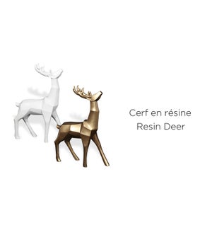 Resin Deer White 19.5x6x26.5-8B