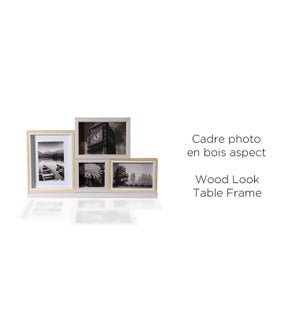 Table Frame 4 Photo-2 Tone Colour Wood Look - 28x45x6CM - 6B