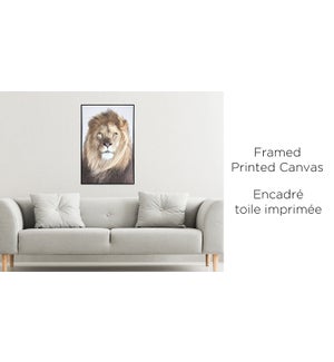 Lion  Face Canvas 20 - Framed - 75X115-3B