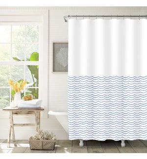 Wave  shower curtain  70X72  ASST. 12/B
