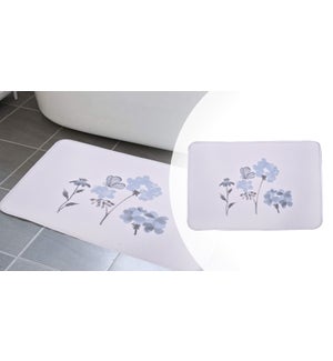 Florance memory foam  bath mat  20x30 blue 12/b