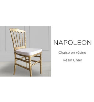 PP Resin Napoleon Chair Gold Painted