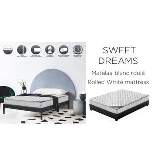 Sweet Dreams Rsp-k rolled Matts White 97x190x21 Twin