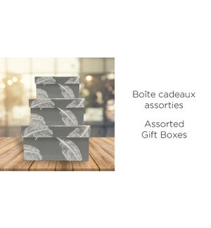 Square Gift Box-White/Grey-180X180-BOXES 4/ctn