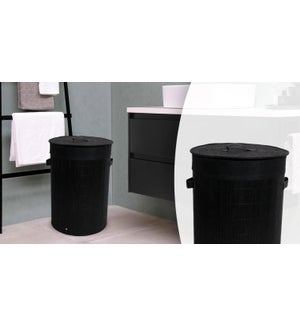 Bamboo Laundry Basket - Black - 35x50- 6B