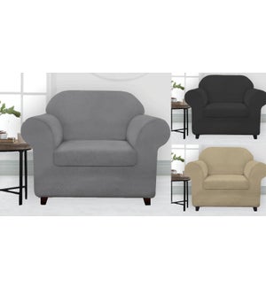 MIRABEL KNIT-Grey-81x275 armchair cover-4/b