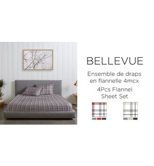 BELLEVUE FLANNEL-ASSORTED-Full-Sheet Set 4/B