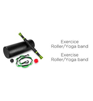 FOAM EXERCISE ROLLER /YOGA BAND 10/b