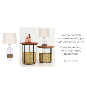 Rattan Table Lamp 30x30x57 - 2B