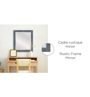 Rustic Frame Mirror Blue Grey -26x30 - 2B