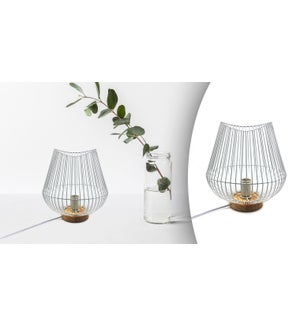 Metal Wire Lamp White Wave 26x28-6B