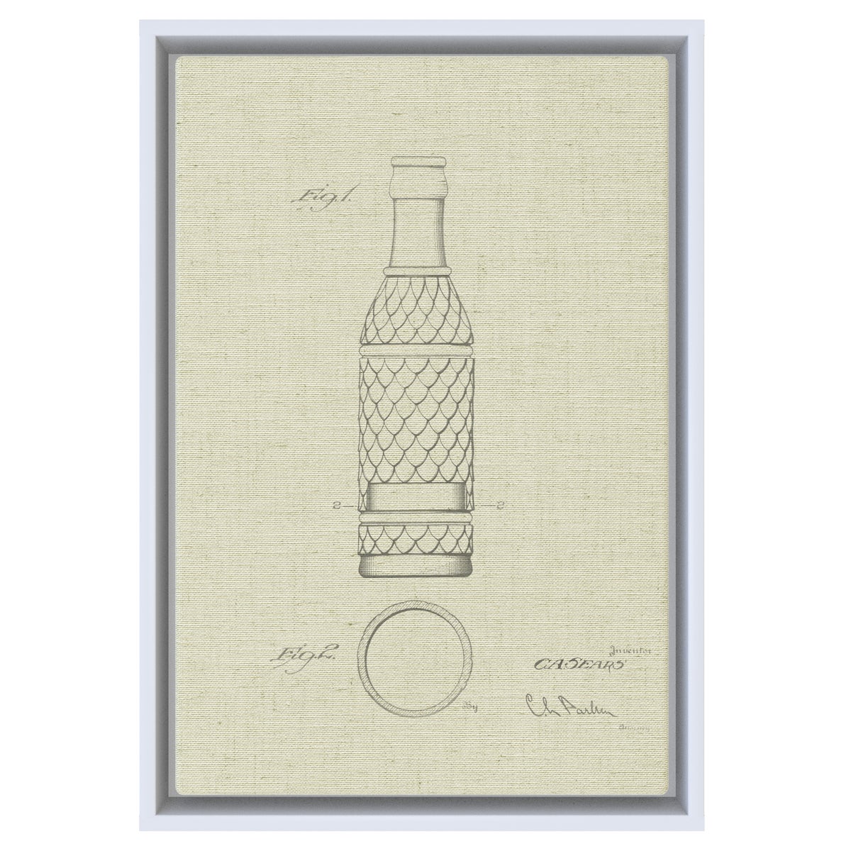 Vintage Soda Bottle I white