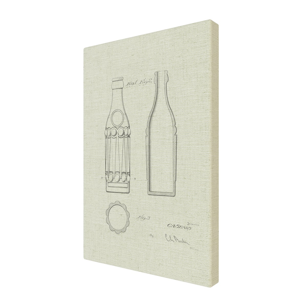 Vintage Soda Bottle III white