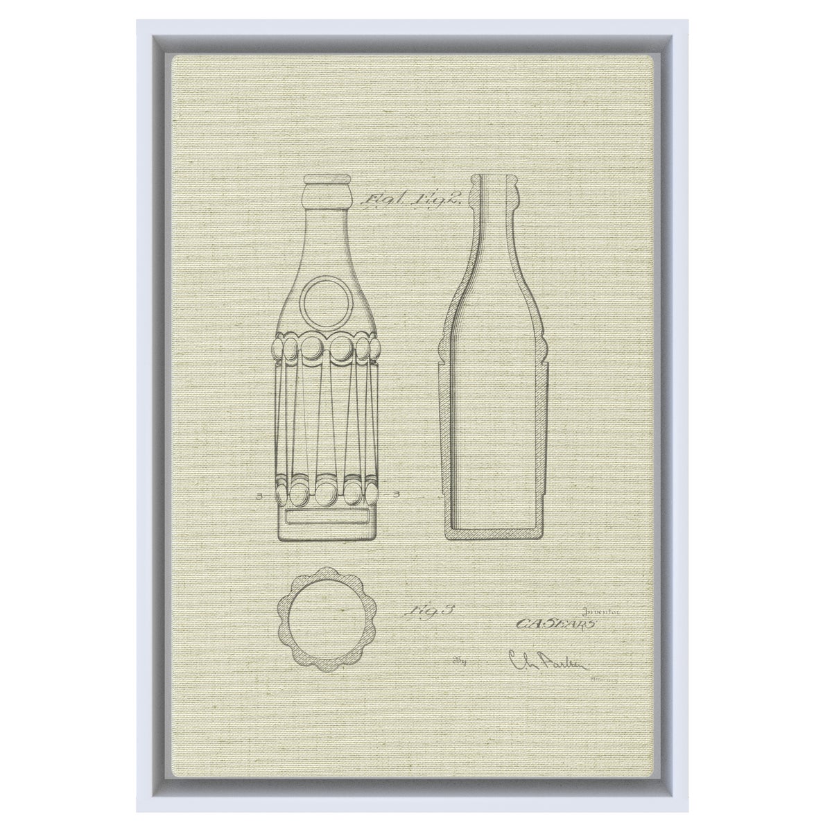 Vintage Soda Bottle III white
