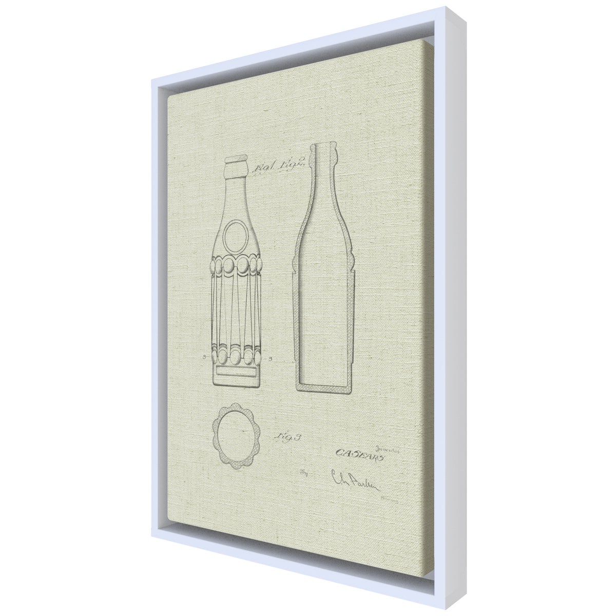 Vintage Soda Bottle III white