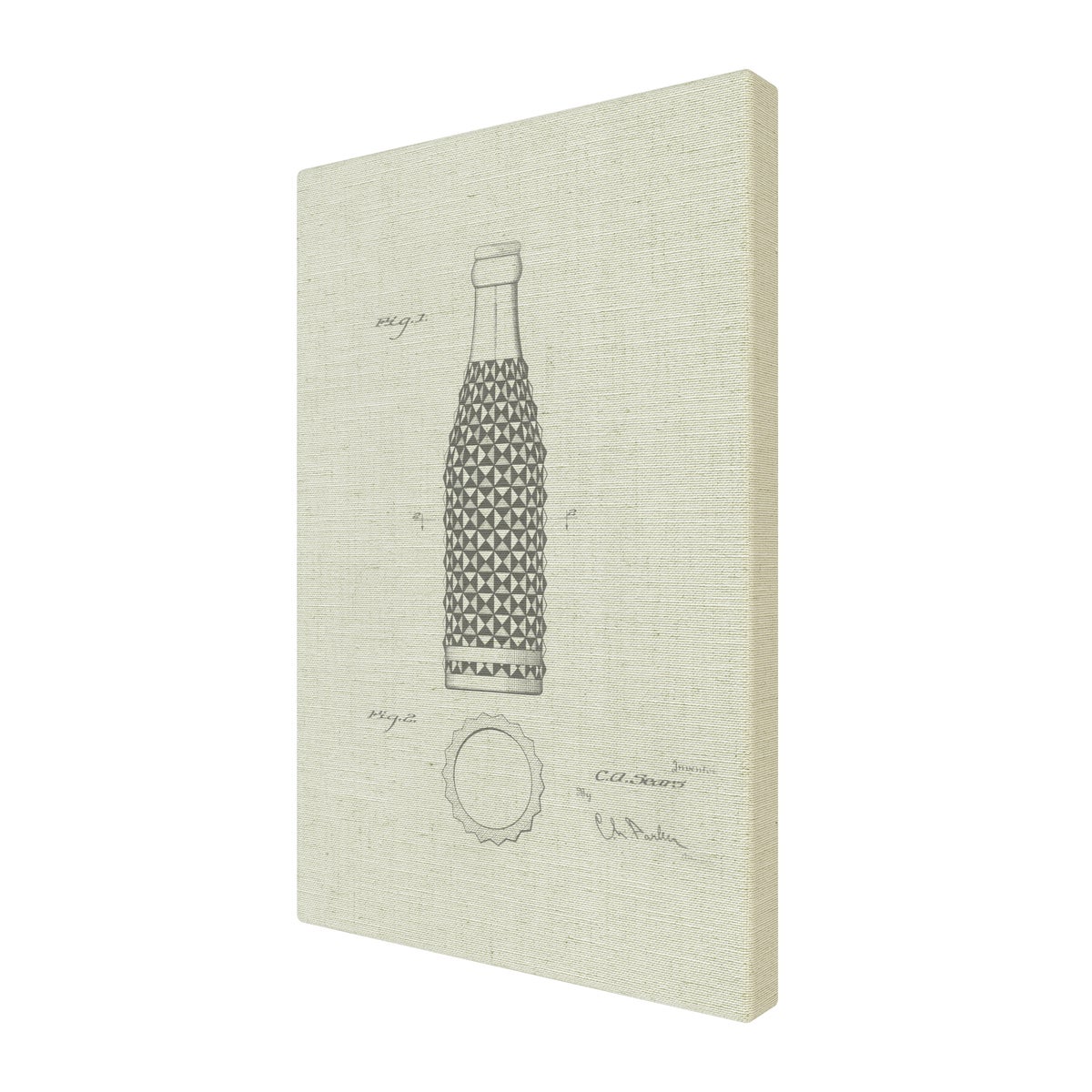 Vintage Soda Bottle IV white