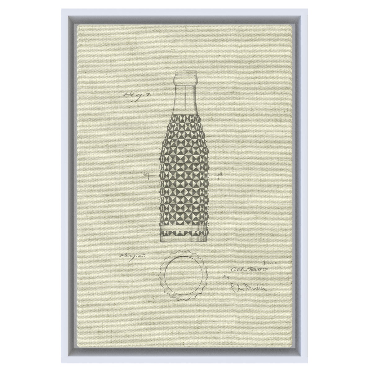 Vintage Soda Bottle IV white