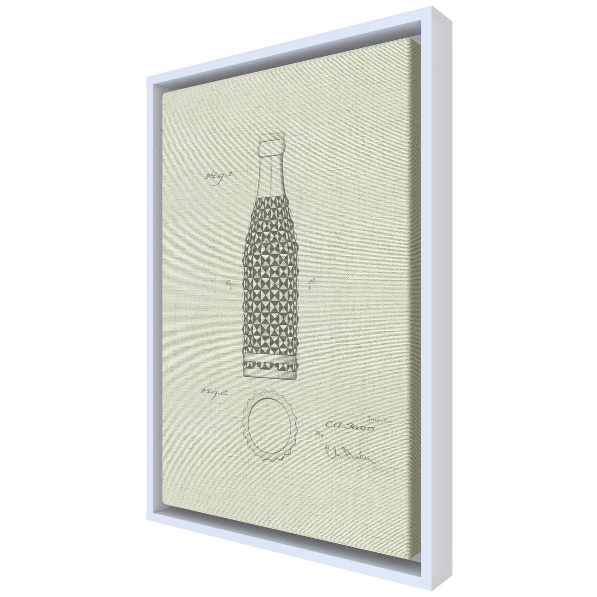 Vintage Soda Bottle IV white