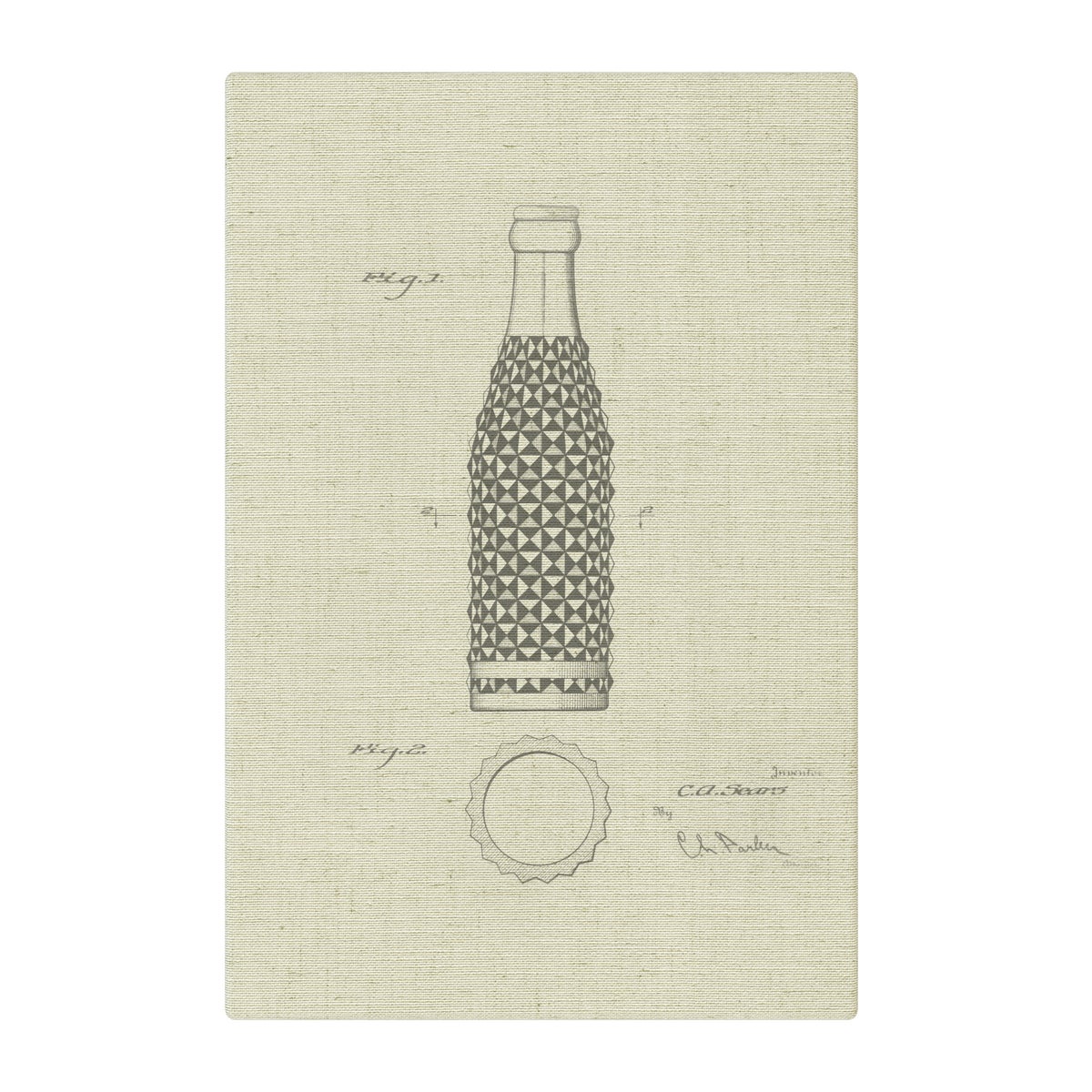 Vintage Soda Bottle IV white