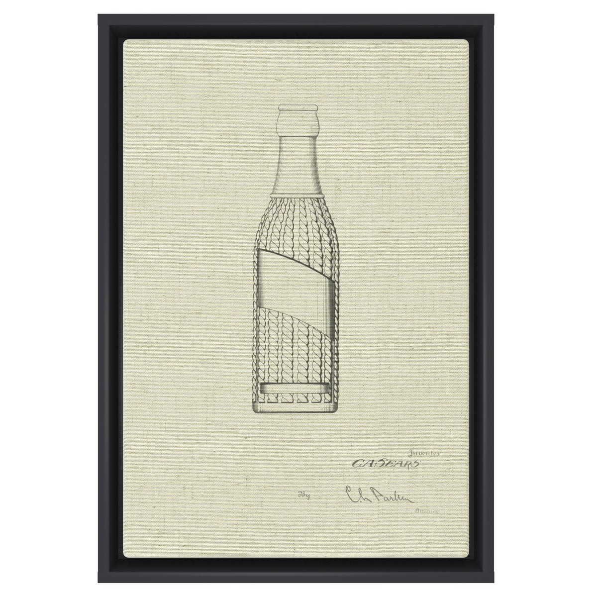 Vintage Soda Bottle V white
