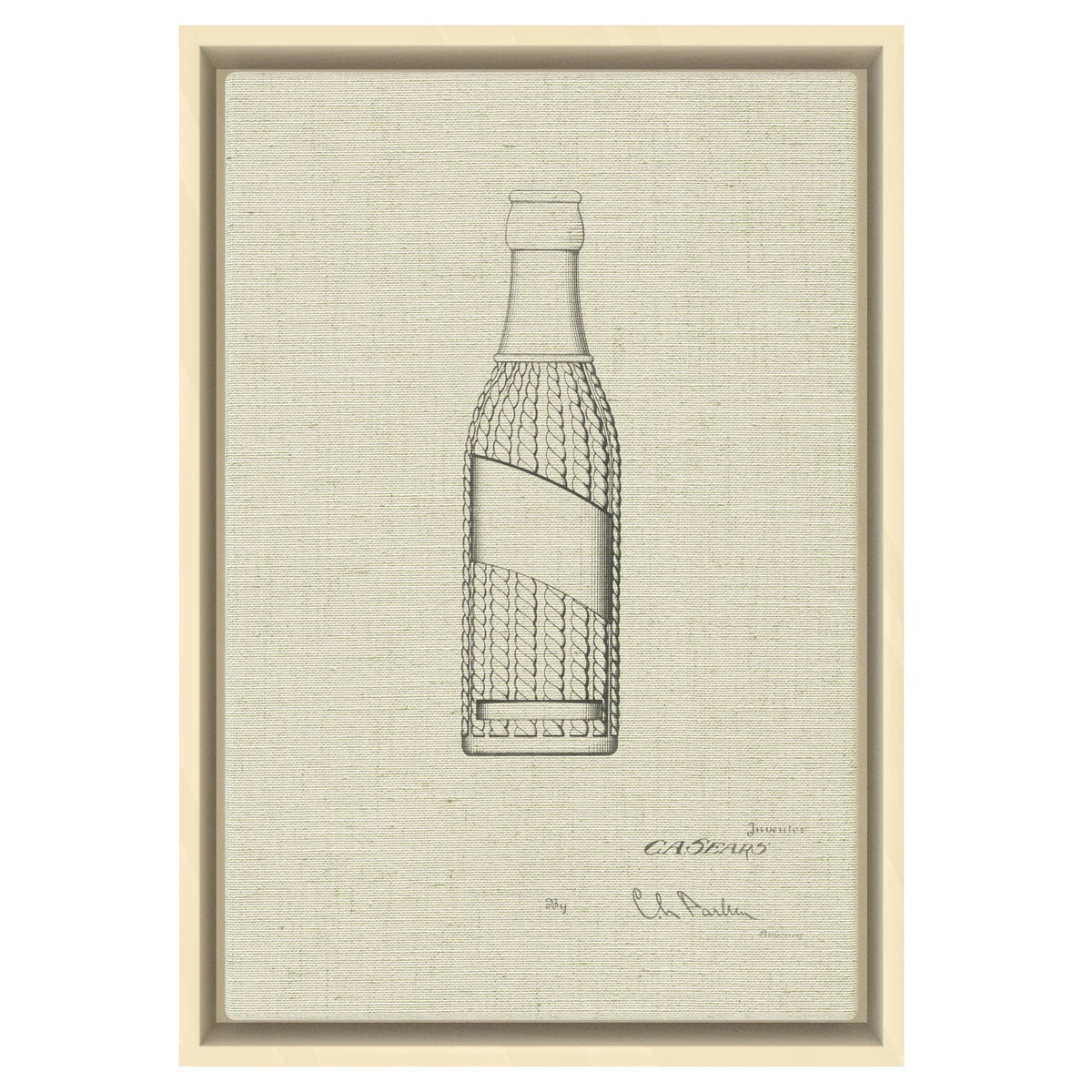 Vintage Soda Bottle V white