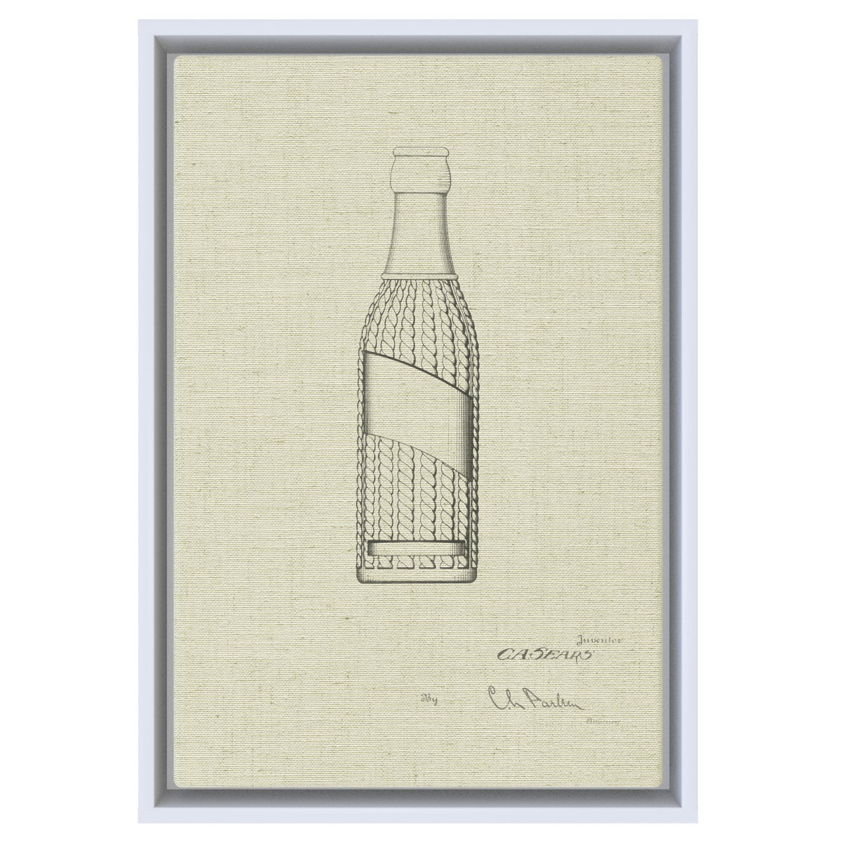 Vintage Soda Bottle V white
