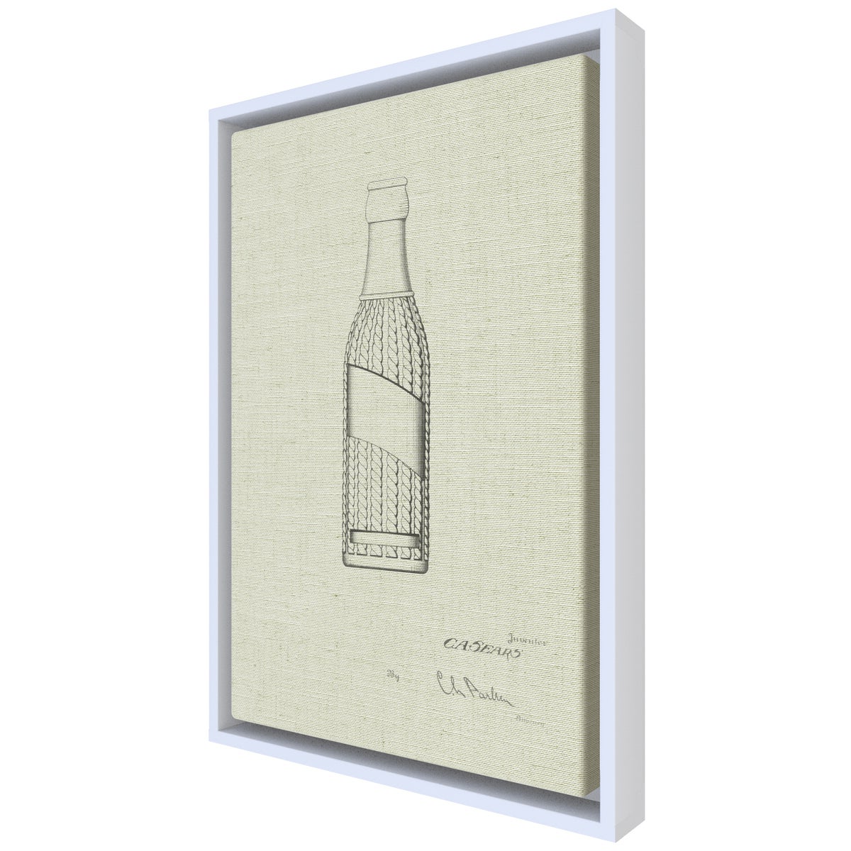 Vintage Soda Bottle V white