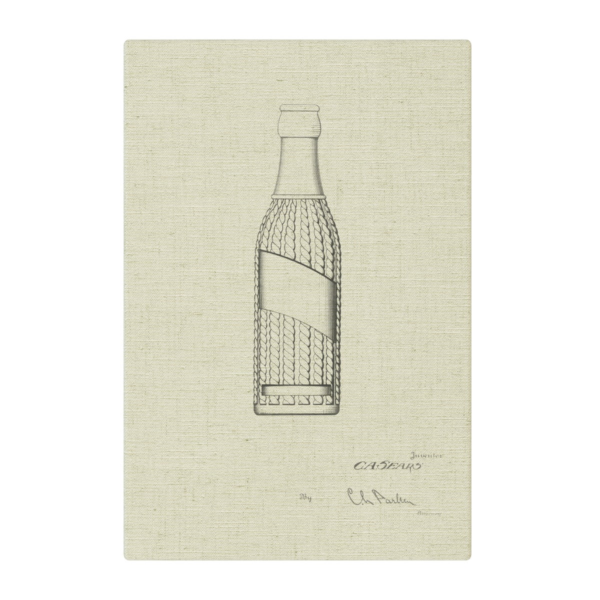 Vintage Soda Bottle V white
