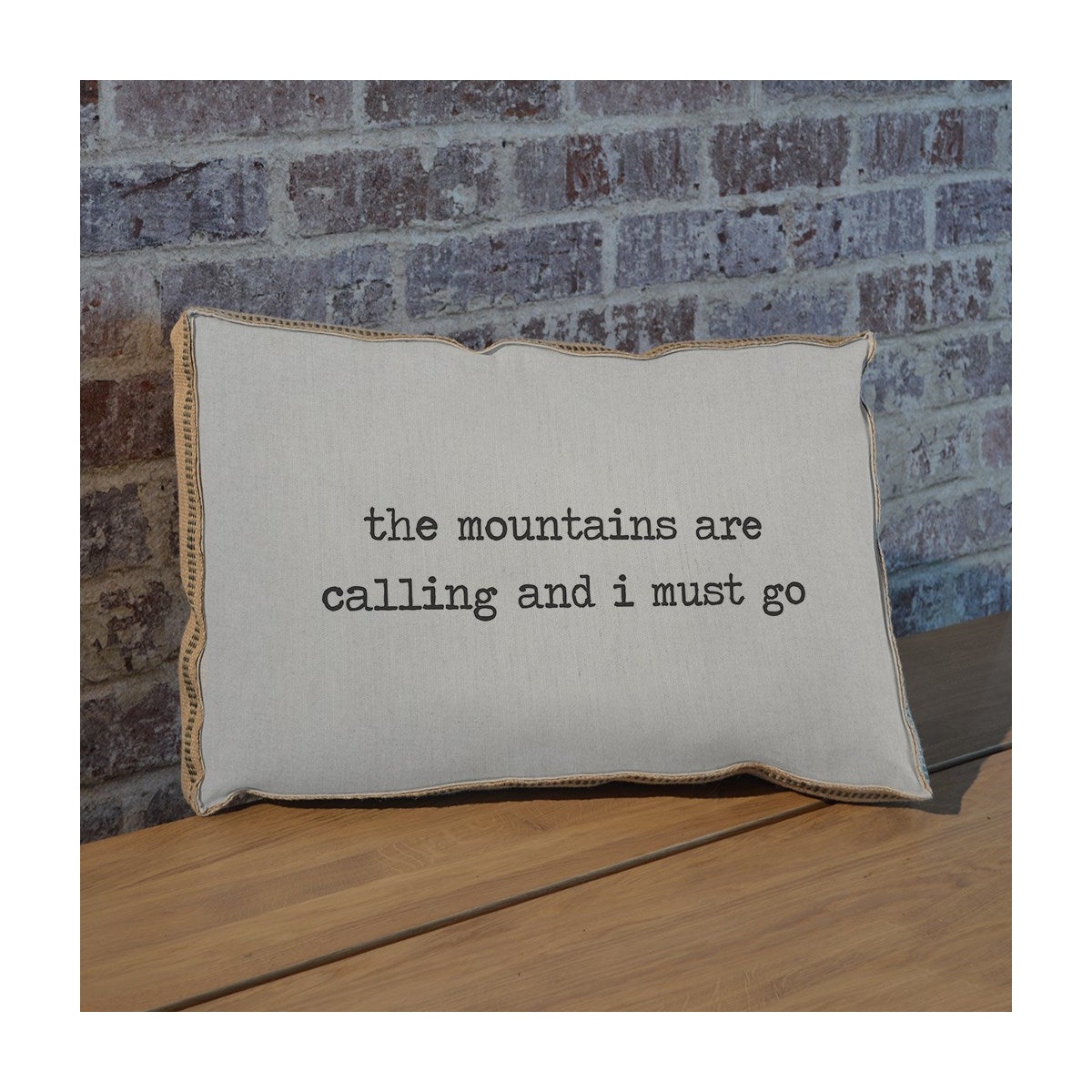The mountains are calling pillow
