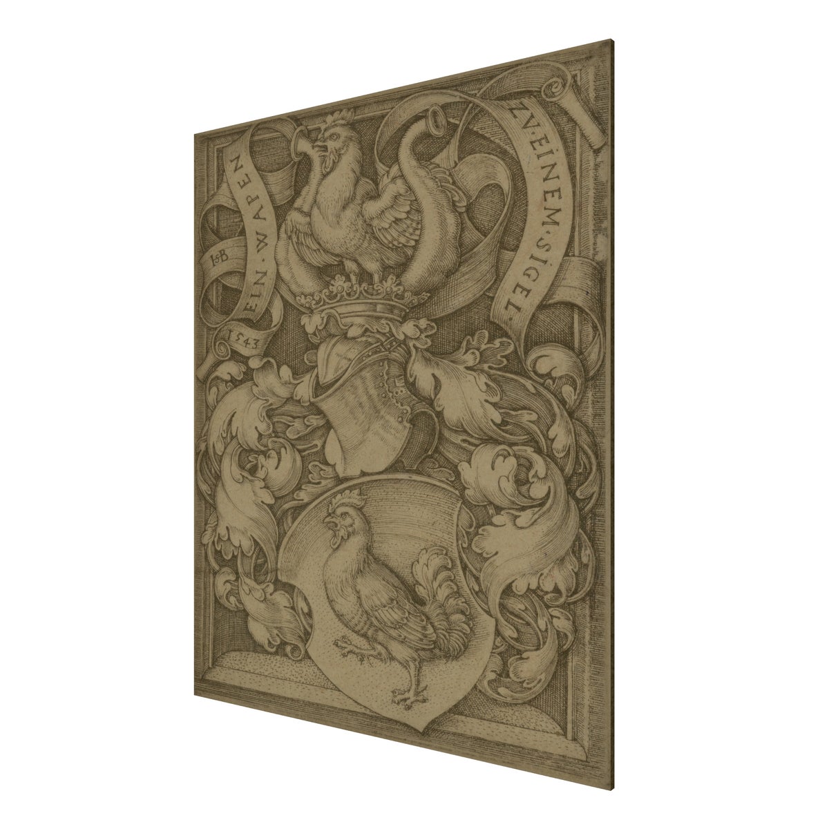 Chicken Etching Hemp Panel