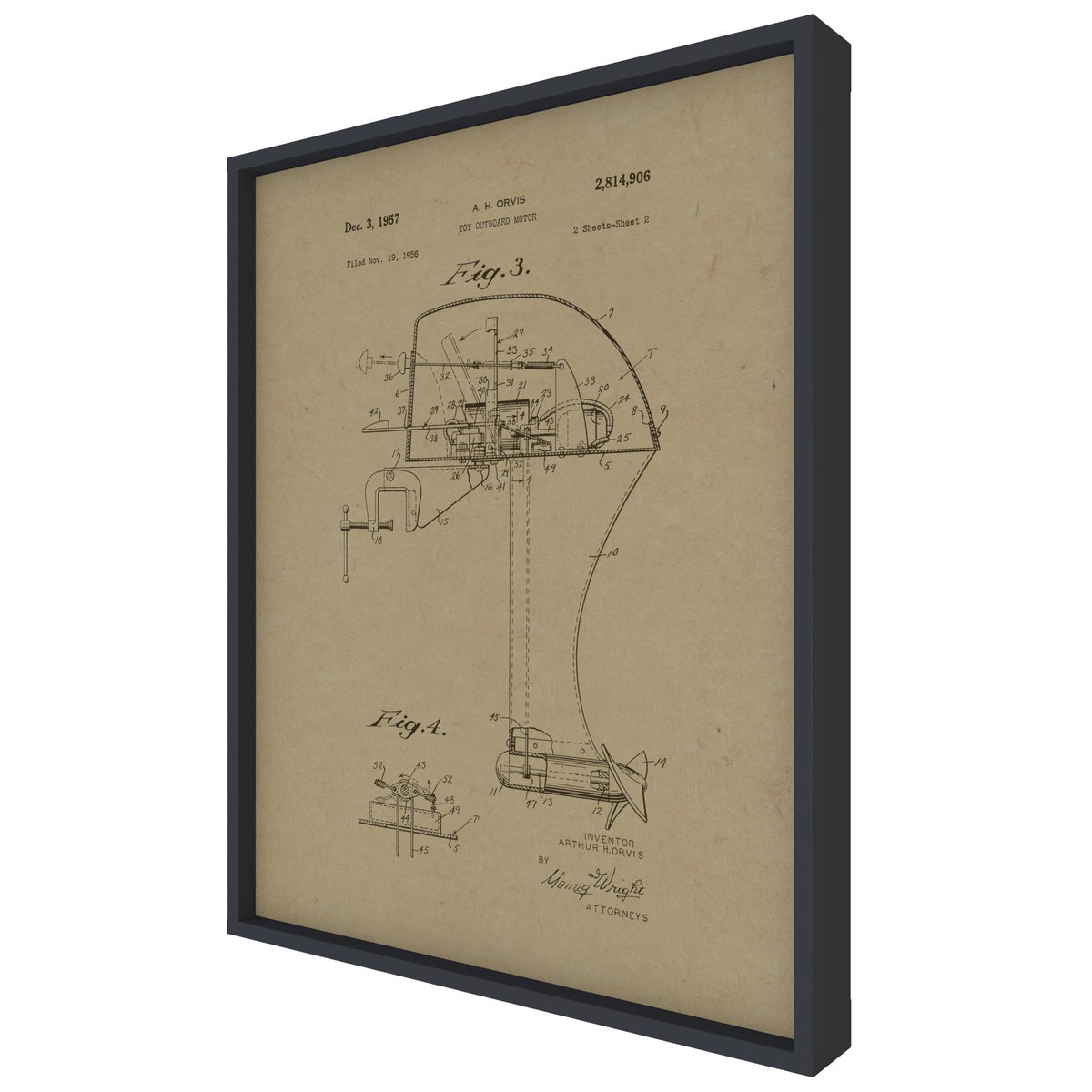 Toy Boat Motor Hemp Panel